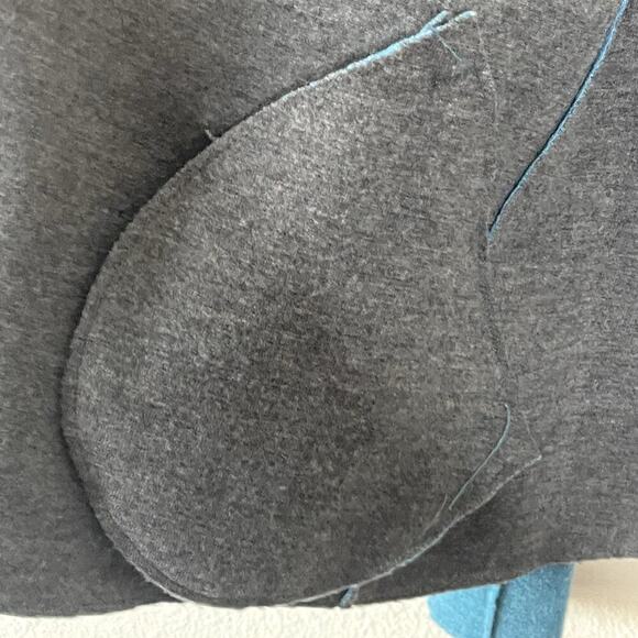 EILEEN FISHER  TURQUOISE GRAY FELTED MERINO WOOL  BLAZER SIZE S - Picture 7 of 11